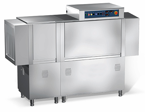 Rack conveyor dishwasher, rack 500x500 mm - 4140 plates/h